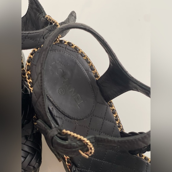 CHANEL PLATFORM SANDALS 38 Sz. - Picture 16 of 16